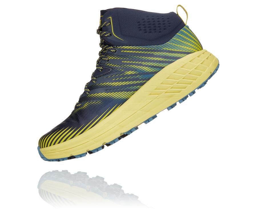 Hoka One One Trail Schoenen Heren - Speedgoat Mid Gore-Tex 2 - Donkerblauw - NV5173286